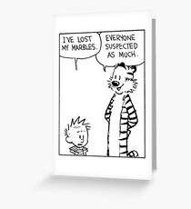 Calvin and Hobbes Comic Strip Greeting Card