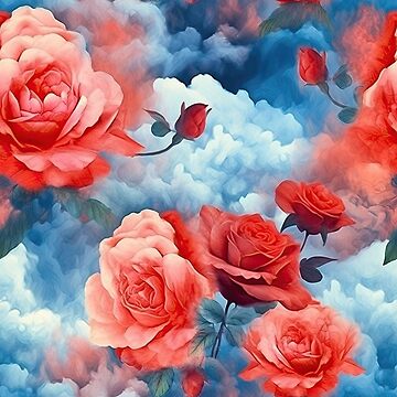 Artwork thumbnail, Classics - Midnight Pink and Red Roses by futureimaging