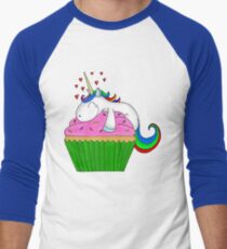 Unicorn Cupcake Men's Baseball ¾ T-Shirt