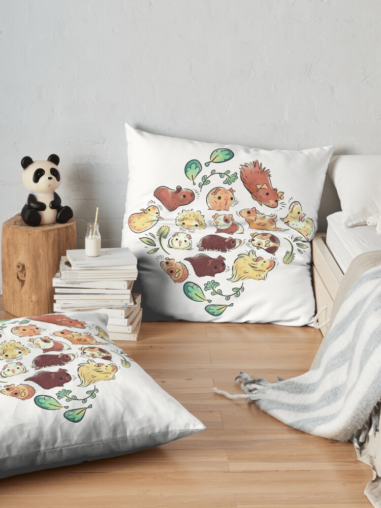 Alternate view of Guinea Pig Diamond Floor Pillow