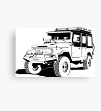 Toyota Land Cruiser Silhouette Canvas Print