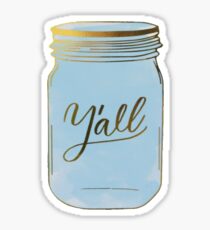Y'all Mason Jar Sticker
