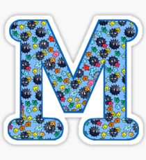 Soot Sprites Letter M Blue Sticker