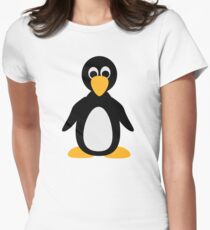 Comic penguin Women's Fitted T-Shirt