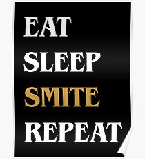 Eat Sleep Smite Repeat - Funny Paladin DnD Poster