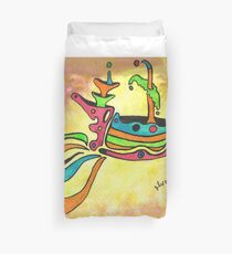 BOAT NAVIGATING ANYWHERE Duvet Cover