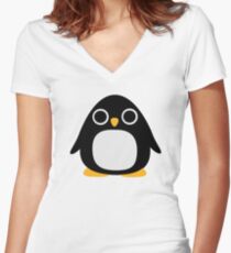 Penguin Women's Fitted V-Neck T-Shirt