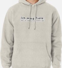 Ich mag Tiere. Pullover Hoodie
