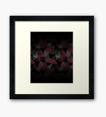 Abstract geometric pattern. Red, black, grey triangles. Framed Print