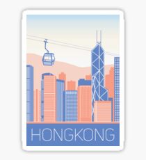 hong kong city illustration Sticker