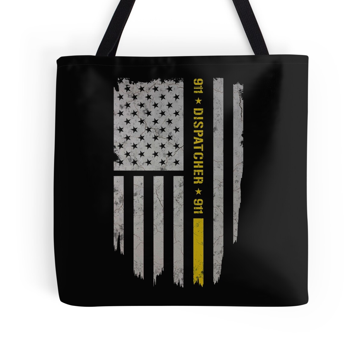 911 Dispatcher Thin Gold Line Tote Bags By Blueshop Redbubble 5920