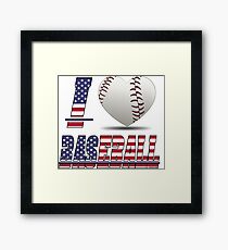 I love baseball Framed Print