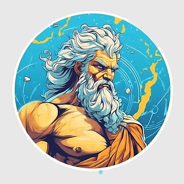 Odin Zeus god Fusion Sticker by StarDust43
