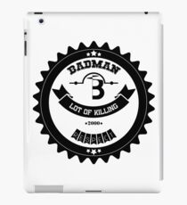 BADMAN Vintage Black and White Design iPad Case/Skin