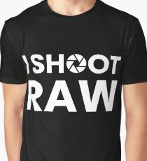 I SHOOT RAW - WHITE Graphic T-Shirt