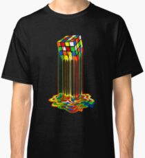 Rainbow Abstraction melted rubiks cube Classic T-Shirt