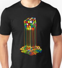 Rainbow Abstraction melted rubiks cube Unisex T-Shirt