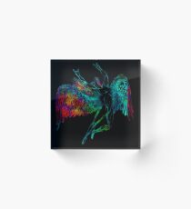 ICARUS THROWS THE HORNS - mythical *awesome UNLISTED designs in my portfolio* Acrylic Block