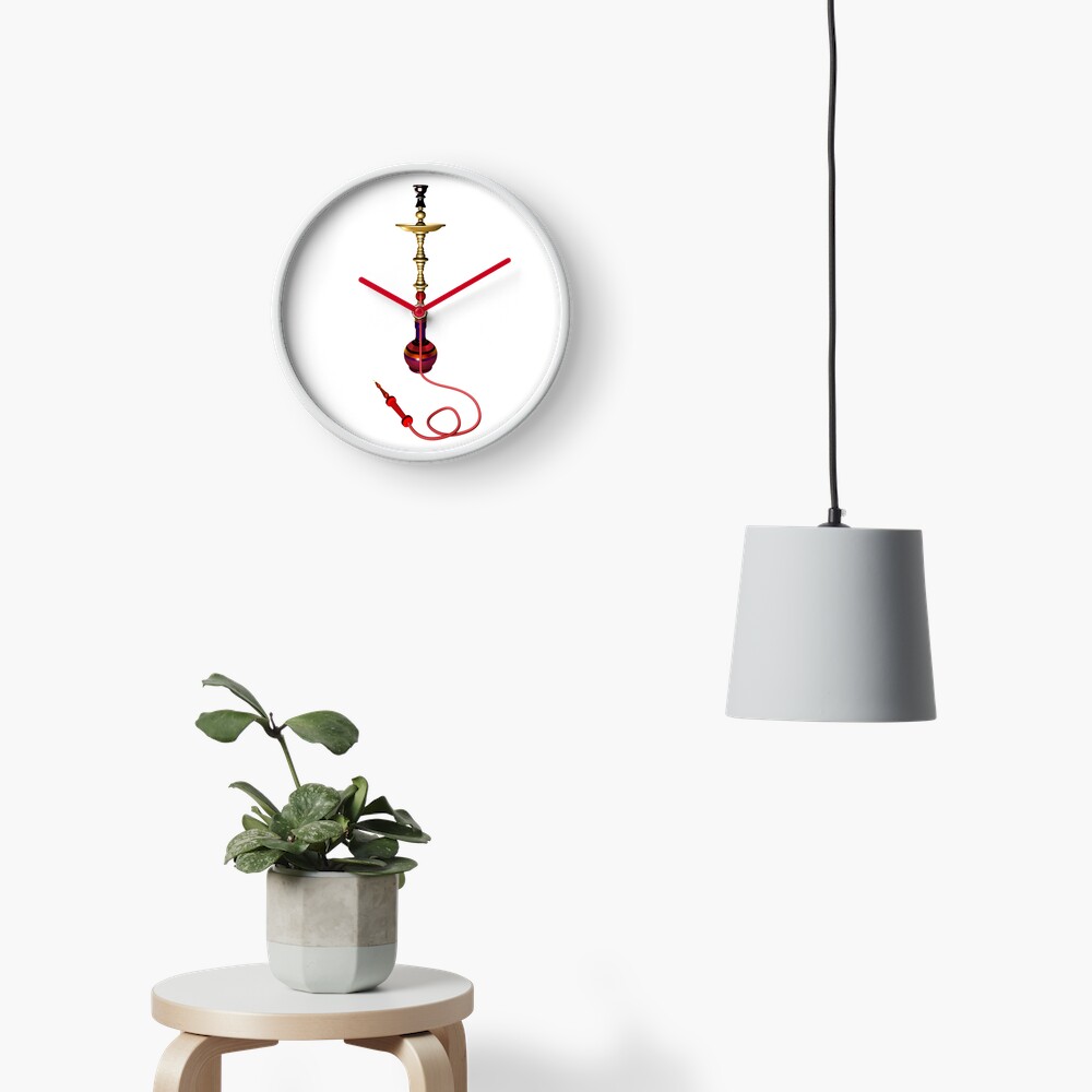 Hookah 3D render - side view Clock