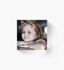 Shirley Temple in Red Acrylic Block