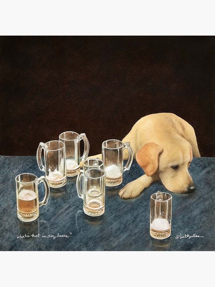 Will Bullas / art print / whats that in dog beers? / humor / animals / dog / lab by willbullas