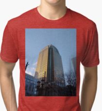 Street, City, Buildings, Photo, Day, Trees Tri-blend T-Shirt