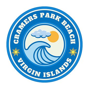 Cramer's Park Beach St Croix Virgin Islands - Summer Destination Vintage  Logo Sticker for Sale by Vintage-TM
