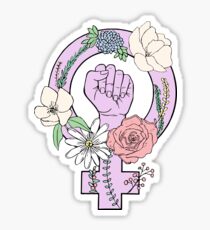 Flowery Feminist Sticker