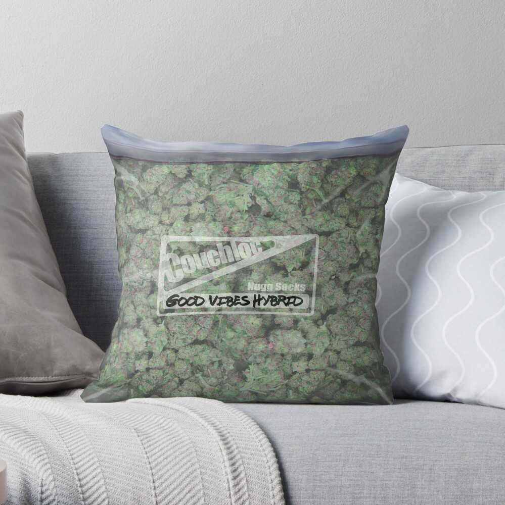 The Big Bag of Weed pillow Throw Pillow