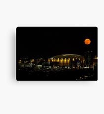 Orange Supermoon Over Carrier Dome Canvas Print
