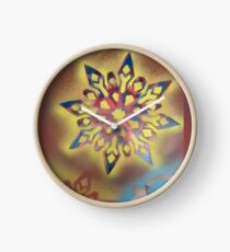 Graffiti snowflakes Clock