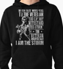 Combat Veteran - Whispers back I am the storm Pullover Hoodie