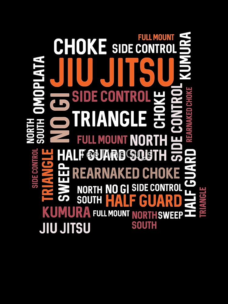 "Jiu Jitsu Terminology" Sticker by TeeTimeGuys Redbubble