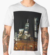 Street, City, Buildings, Photo, Day, Trees Men's Premium T-Shirt
