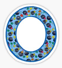 Soot Sprites Letter O Blue Sticker