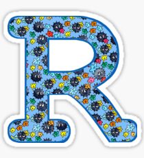 Soot Sprites Letter R Blue Sticker
