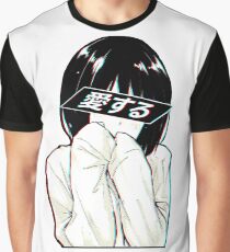 LOVE(Japanese) - Sad Japanese Aesthetic Graphic T-Shirt