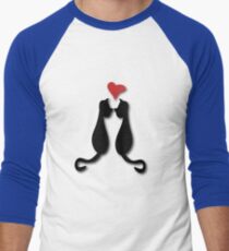 Cats in love Tee Men's Baseball ¾ T-Shirt