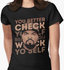 Better Check Yo Self Women's Fitted T-Shirt