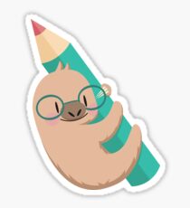 Faultiere und Bleistifte Sticker