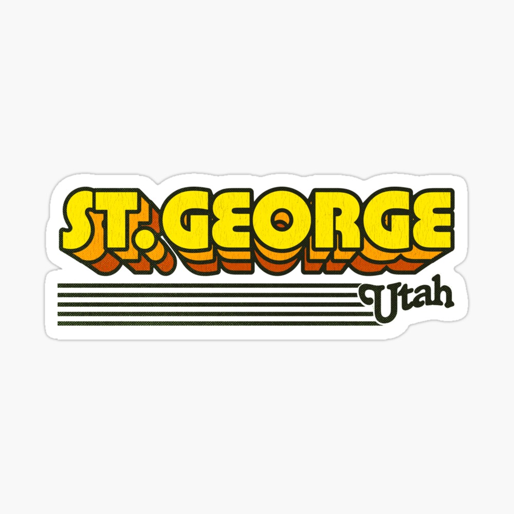 St. George, Utah | Retro Stripes Sticker