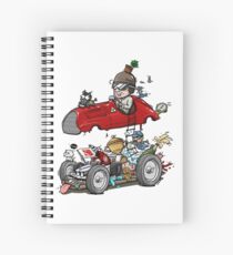 Italian Culture Racing Antique Car Cartoon Spiral Notebook
