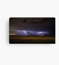Lightning Storm Over Mumbles Headland Canvas Print