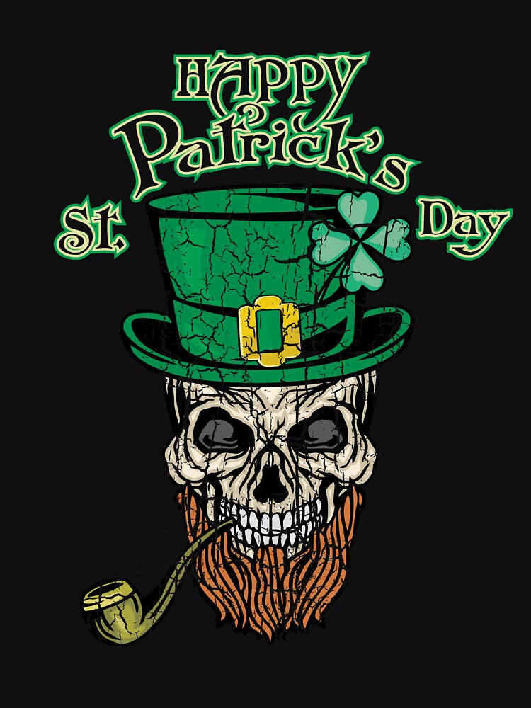 st patricks day skull emoji