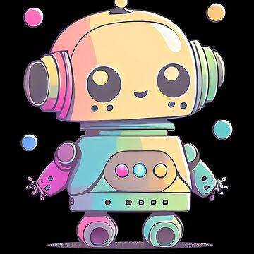 Cute Robot Sticker Design · Creative Fabrica