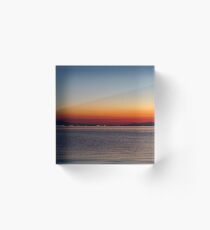 Romantischer Sonnenuntergang Acrylic Block