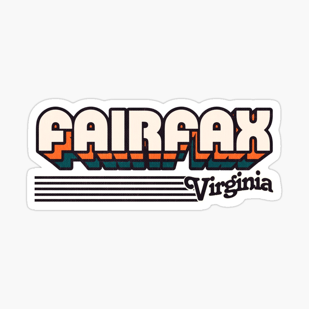 Fairfax, Virginia | Retro Stripes Sticker
