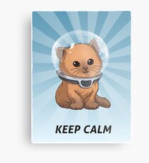 Keep Calm Kitty Metal Print