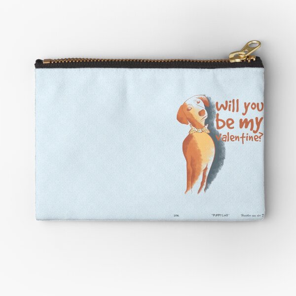 Doggy Valentine Zipper Pouch