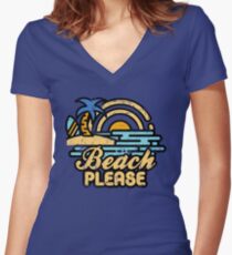 Strand bitte Shirt mit V-Ausschnitt